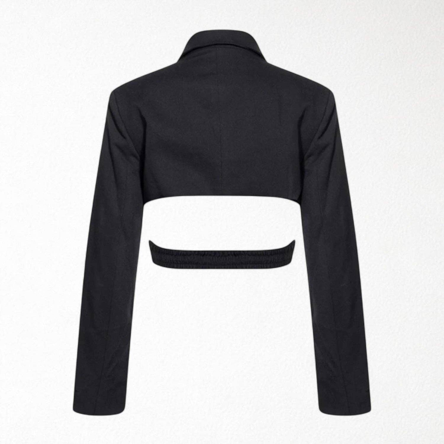 London Atelier Byproduct – wholesale Blazer – Women's – Reworked Black Blazer With Wrap Detail And Cut Out Back3