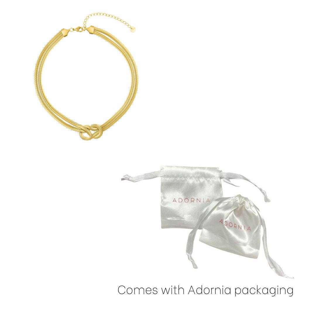 Adornia - Wholesale Choker/Collar - Tarnish Resistant Adjustable Knot Collar Necklace2