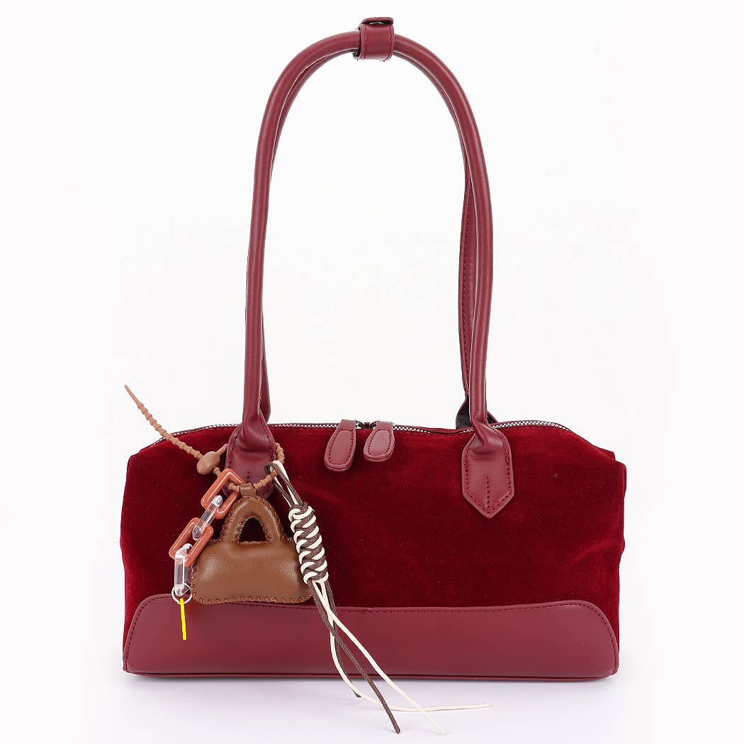 3AM BY H&D ACCESSORIES – Mala com alça superior – Mulher por atacado – Mala Boston de Camurça e Pele Vegan6