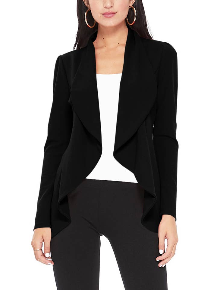 MOA COLLECTION - Wholesale Blazer - Women's - Women's Solid Casual Career Blazer Jacket
