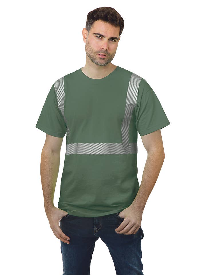 AST Sportswear - Wholesale Safety shirt – Men's - Hi Vis Tee 100 % Co Segmented0