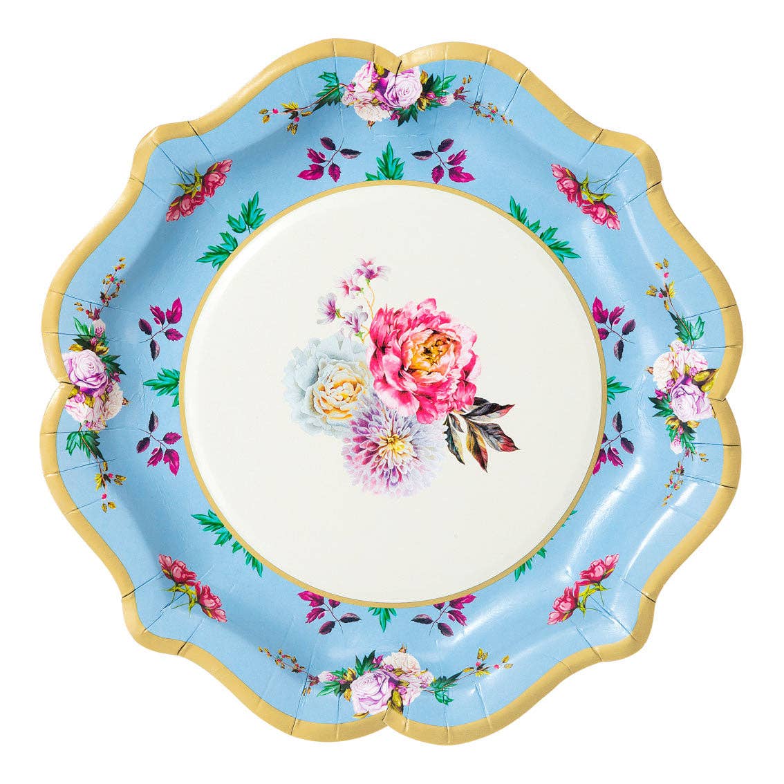 Talking Tables USA - Wholesale Disposable Plate - Mixed Floral Paper Plates - 12 Pack | Tea Party |2