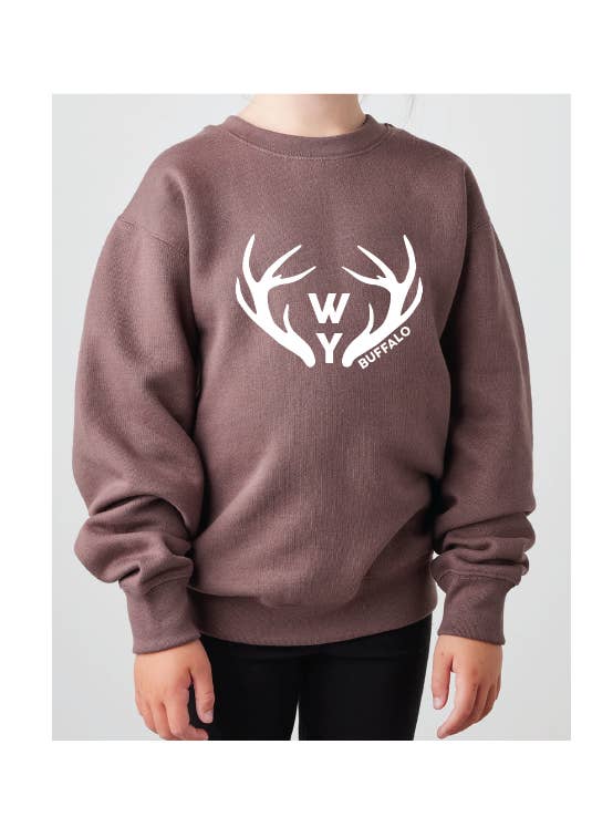 Antler - Custom - Youth Crew Neck Sweatshirt for wholesale by MT Brand Apparel