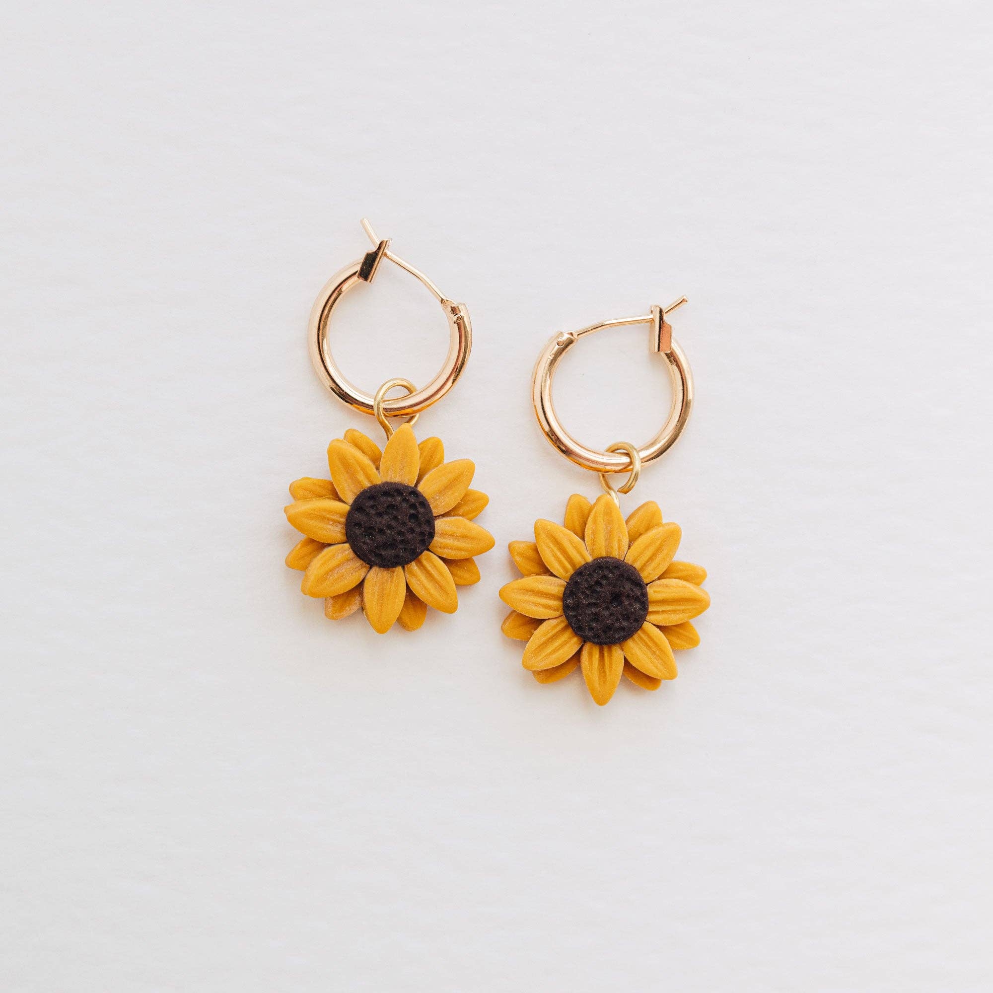 Pepper You - Vente Boucles d'oreilles pendantes - Créoles en forme de tournesol en or