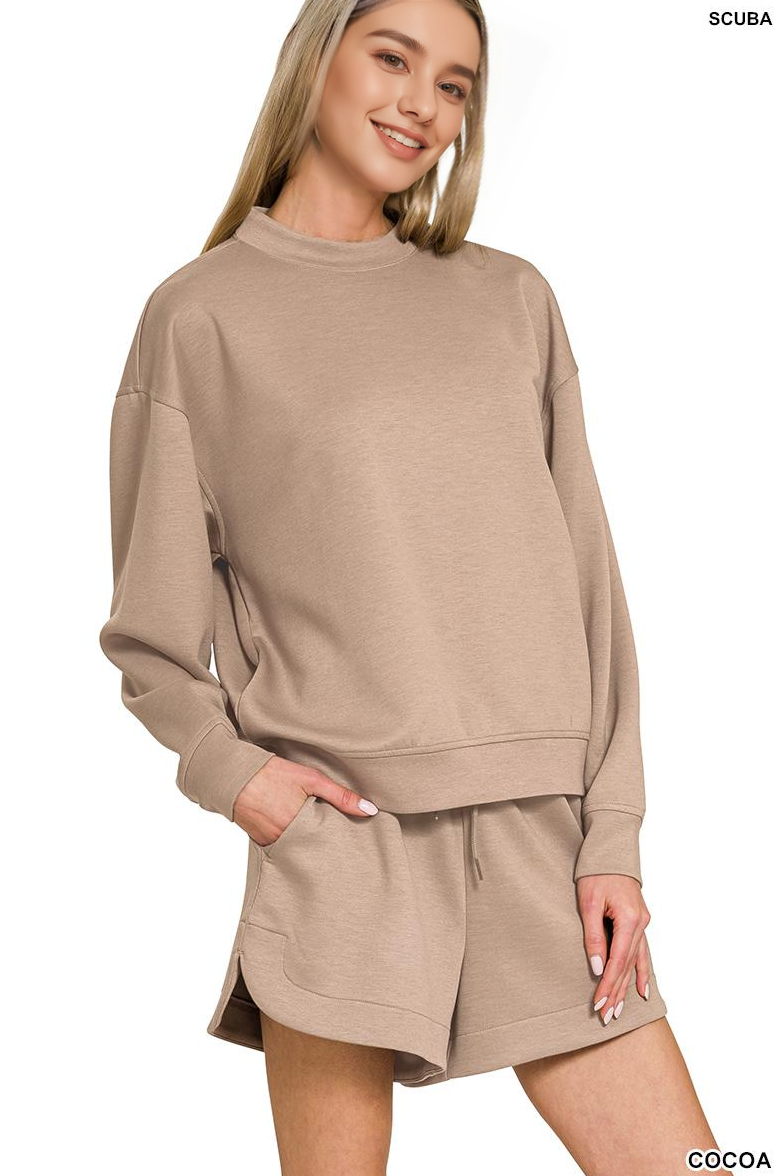 42POPS – wholesale Lounge set – Women's – `.Scuba Top & Dolphin Shorts 2PC Set4