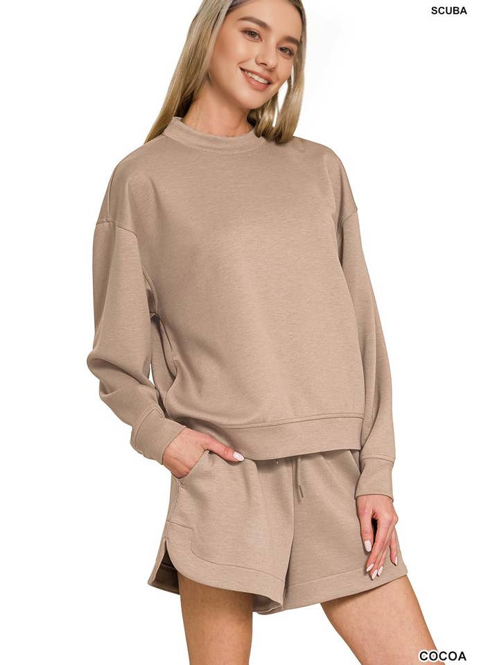 42POPS - Wholesale Lounge Set - Women's - `.Scuba Top & Dolphin Shorts 2PC Set17