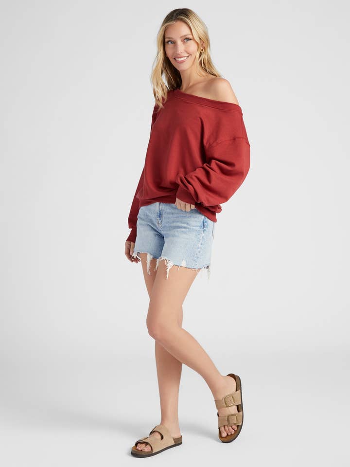 Seventy Eight and Sunny (SEAS) - Wholesale Sweatshirt - Women's - Brooksville One Shoulder Sweatshirt16