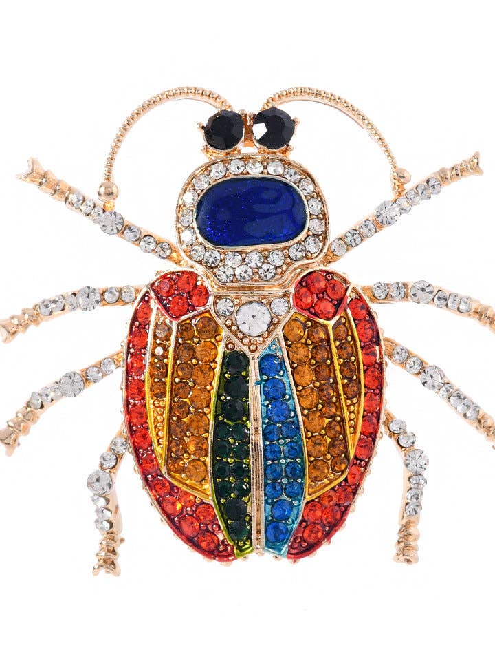 Spilla in Lega di Scarabeo con Strass PA5467 per la vendita all'ingrosso da parte di Ole