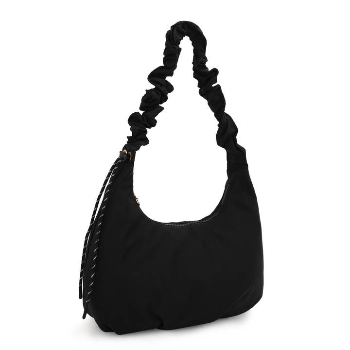KAYLA+AVA - Wholesale Shoulder Bag - Women's - CAROLE NYLON ADJUSTABLE SCRUNCHY SHOULDER BAG