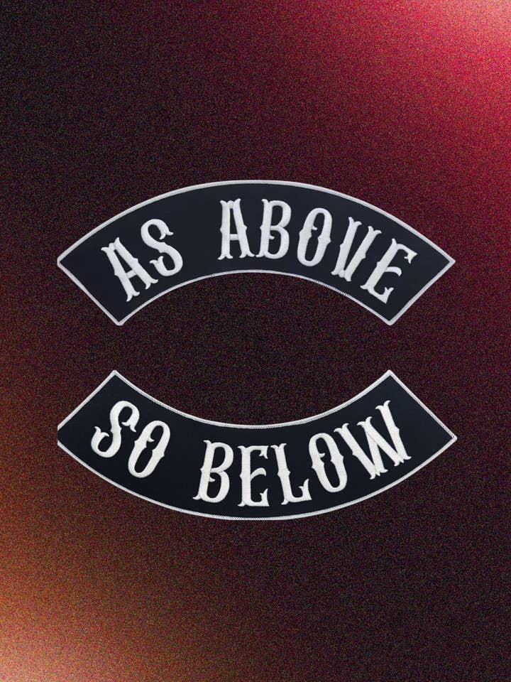 Ensemble de patchs pour rocker - "Comme ci-dessus, ainsi en dessous" pour la vente par 13th Press