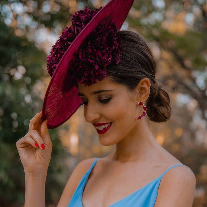 ACUS - Wholesale Dangle Earrings - Okiya Bordeaux Pink Earrings7