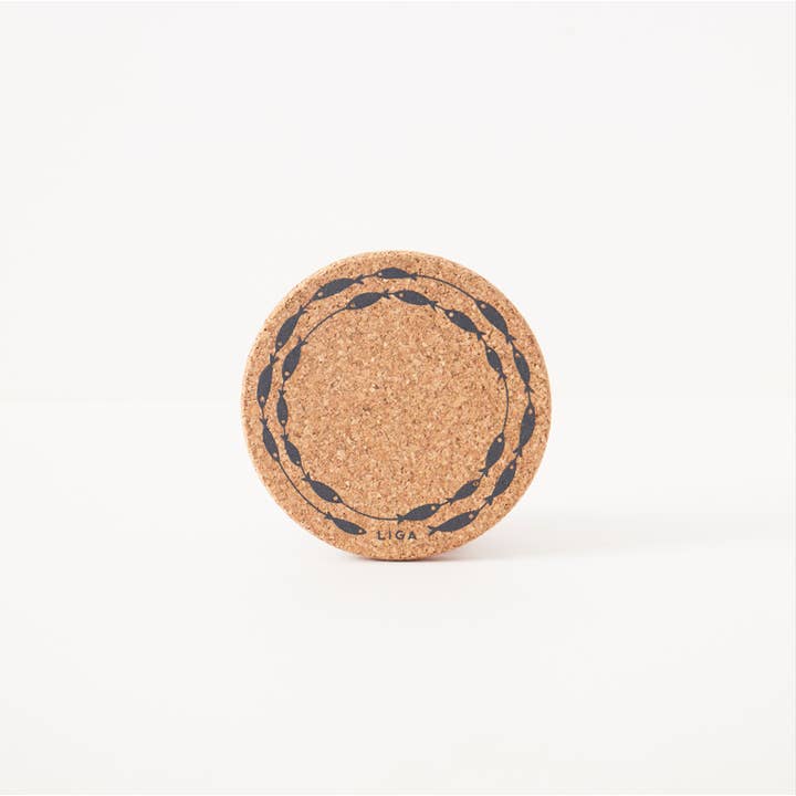 Cork Coasters | Fish On A Line for wholesale by LIGA