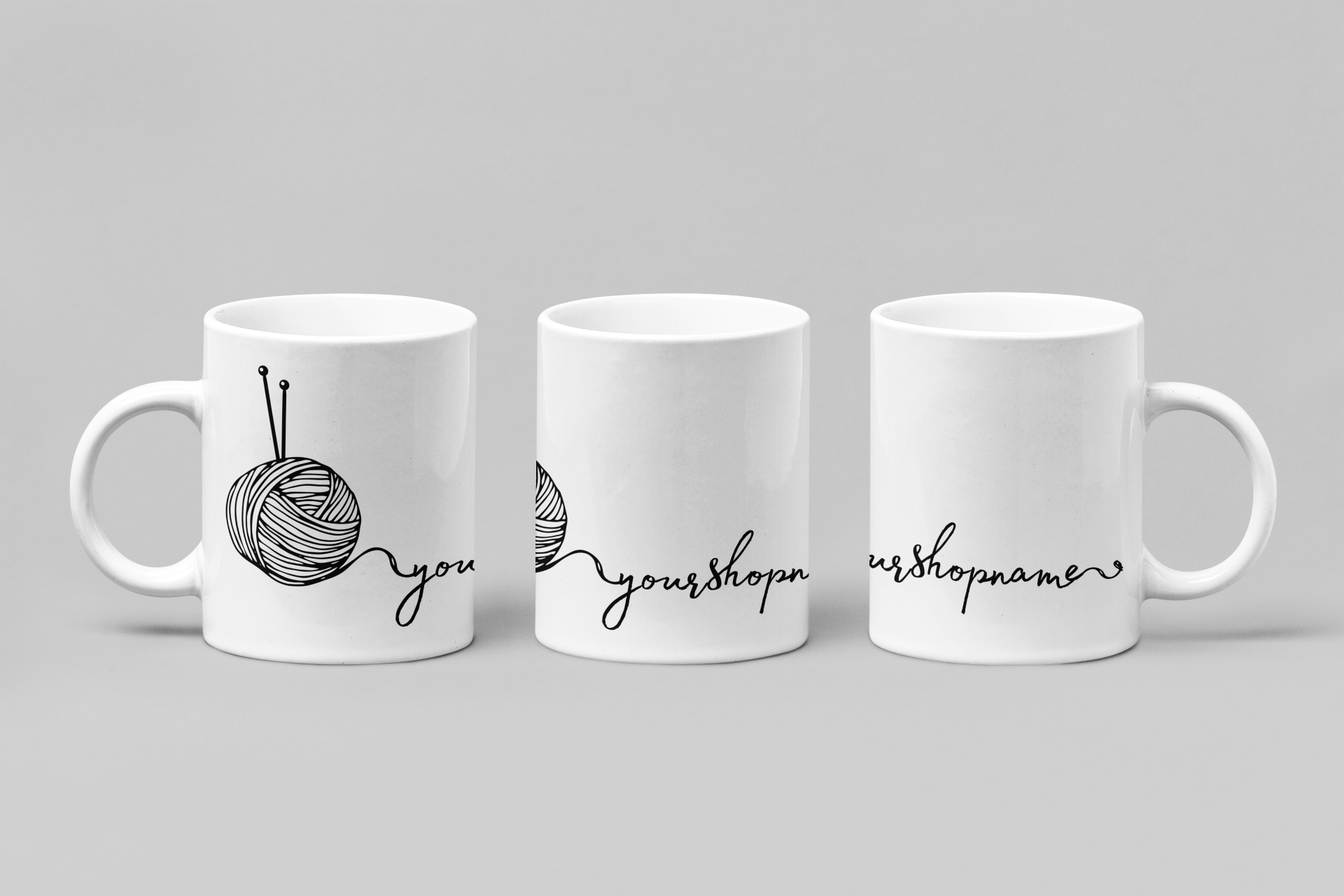 NNK Press - Wholesale Coffee mug - Write Your Shop Name In Yarn- Personalized Shop Mug2