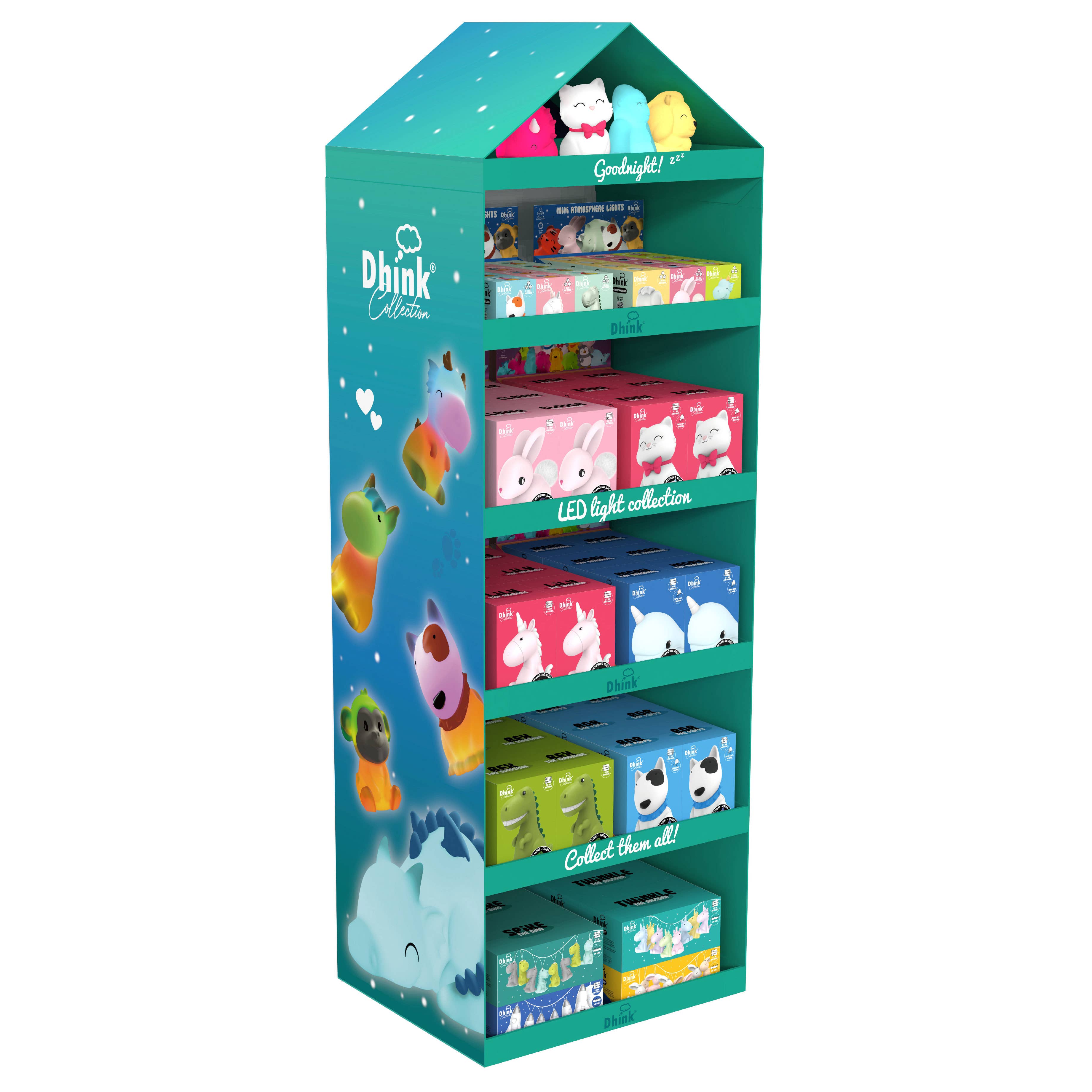 Oli Olsen – wholesale Retailer display stand/case – Dhink Floor Display Stand for Dhink Night Lights2