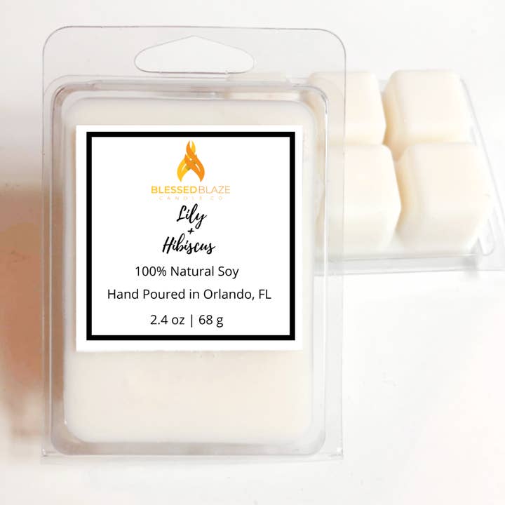 Lily + Hibiscus Wax Melt for wholesale by Blessed Blaze Candle Co