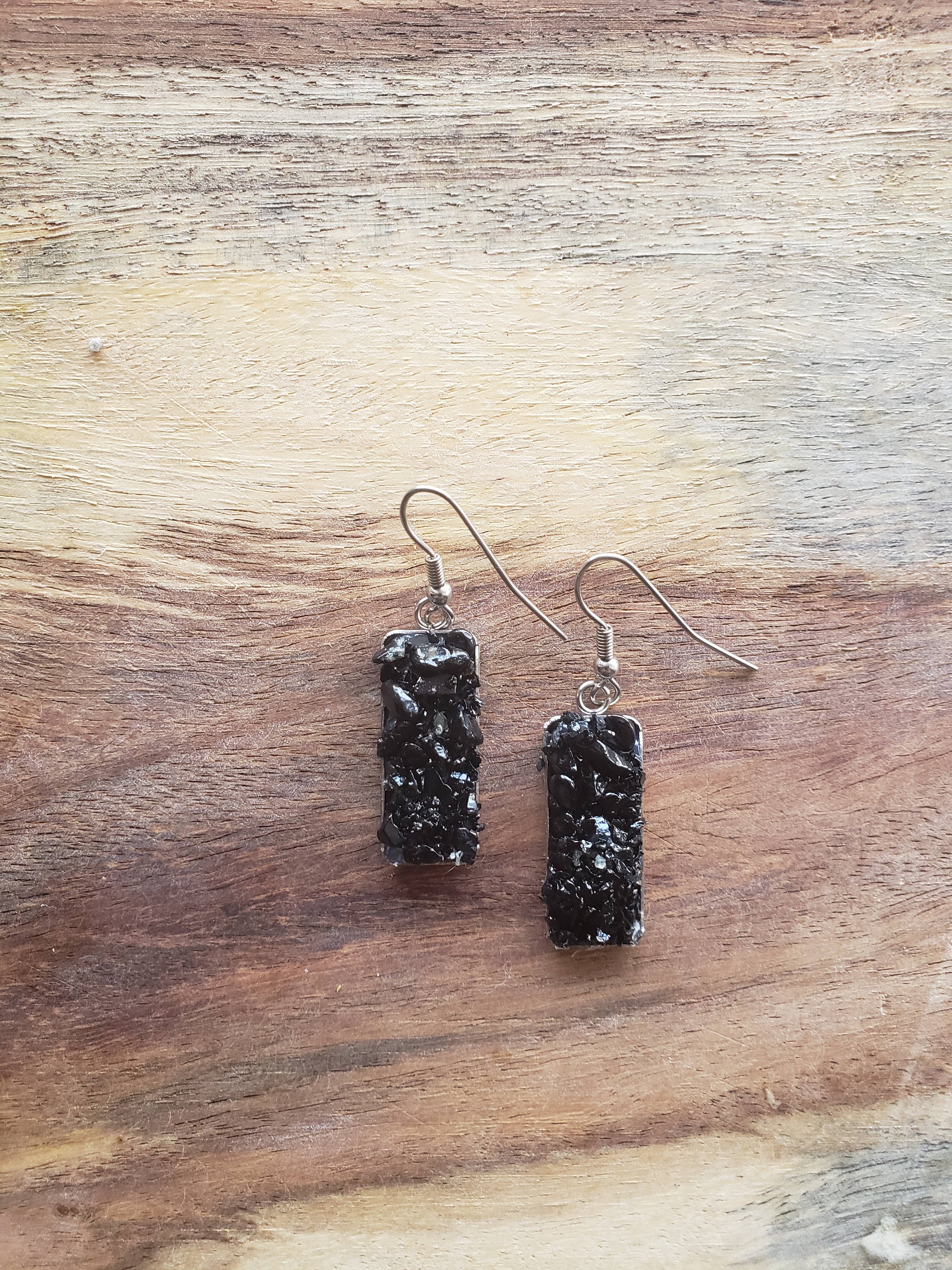 Moon studio jewelry - Wholesale Dangle Earrings - Dangle raw stone earrings27