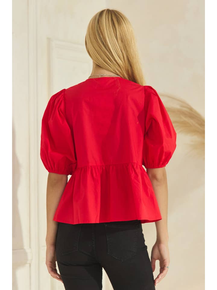 Oddi - Wholesale Blouse - Women's - Solid Cotton Poplin Front Tie Ribbon Blouse21