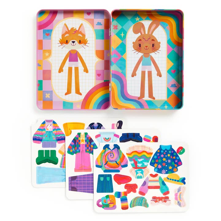 Chronicle Books - Wholesale Toy Set - Kids - Rainbow Fashion Magnetic Dress-Up