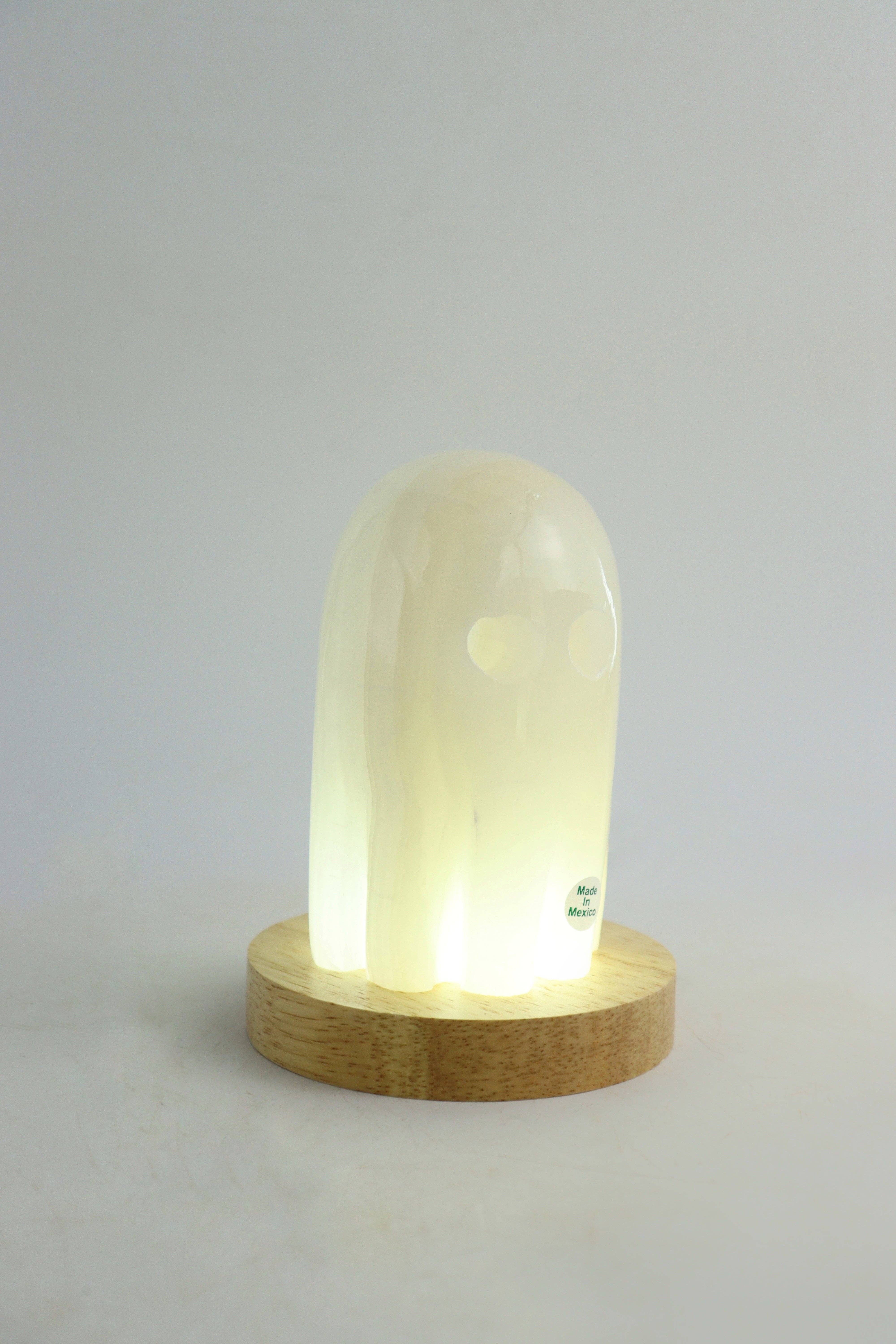 Mi Esperanza Minerals – Engroshandel Bordpynt – ÉN Onyx Ghost Lampe (Hvid)1