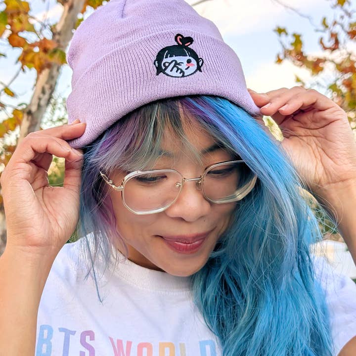 Le Petit Elefant - Wholesale Beanie - Kids - Finger Heart Girl Embroidered Beanie4