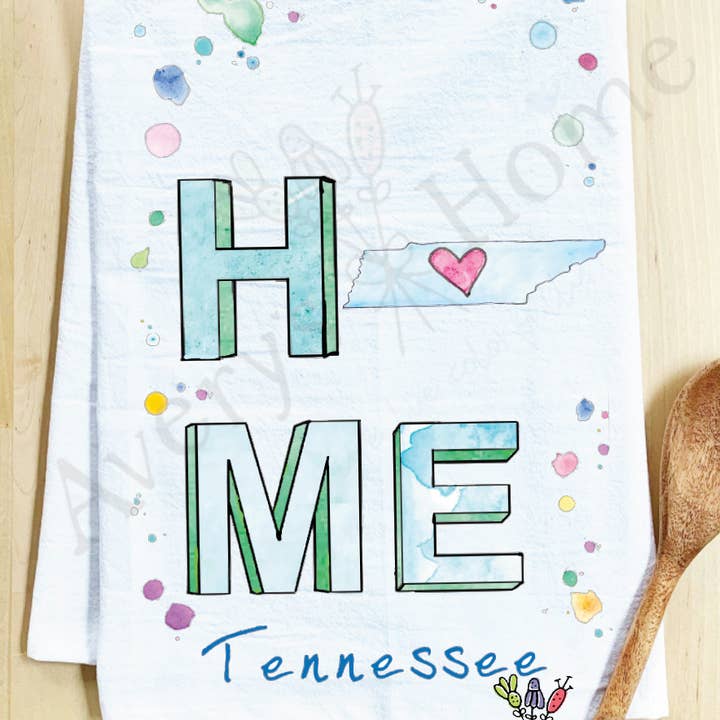 HOME in Tennessee Customizable Kitchen Hand Towel for wholesale by Avery's Home