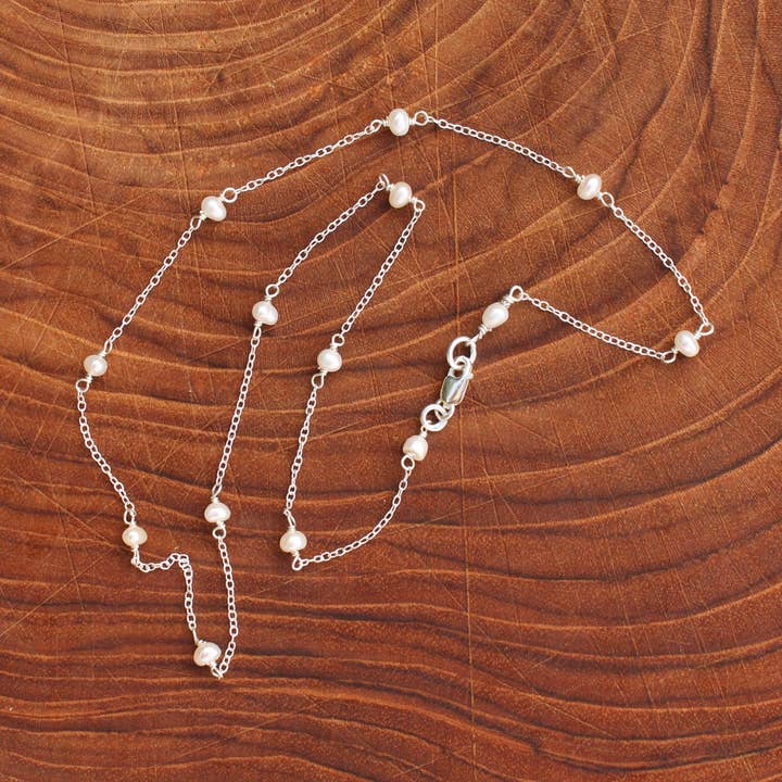 Färskvattenpärlstation halsband för wholesale av Plumage Jewelry