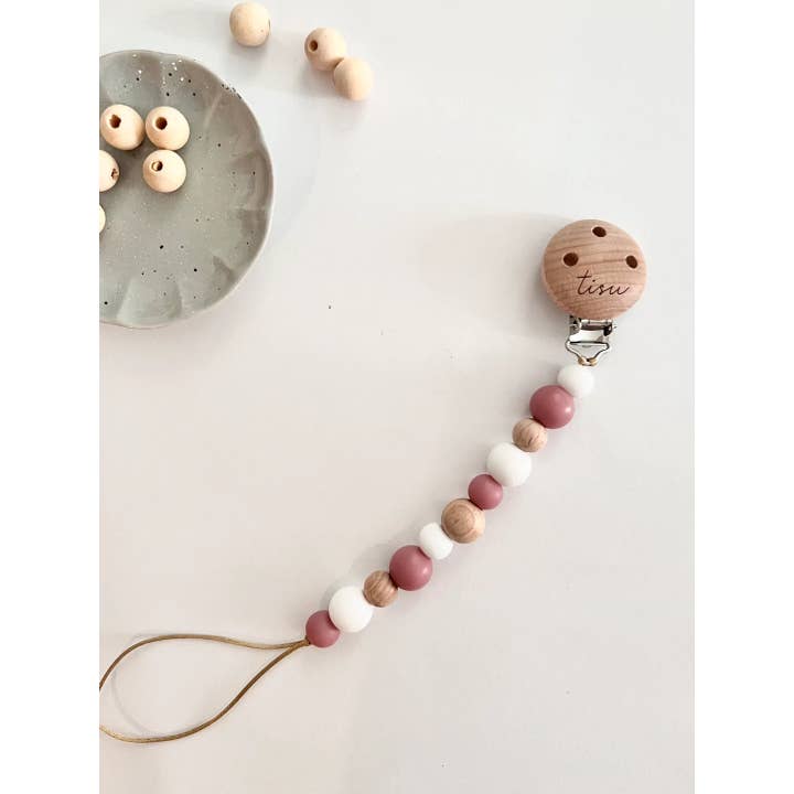 TISU - Wholesale Pacifier Clip - Baby - TISU pacifier clip, Blush