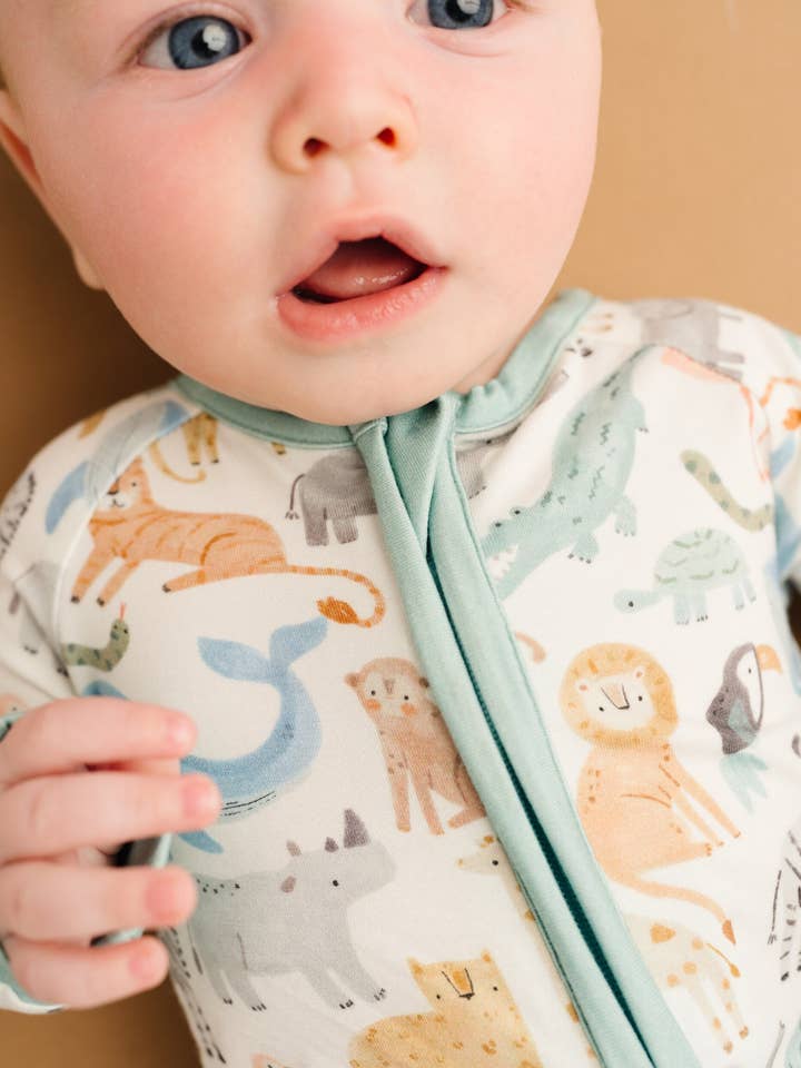 Little One Shop - Wholesale Sleepsuit - Baby - Wild Wonders Bamboo Sleeper6