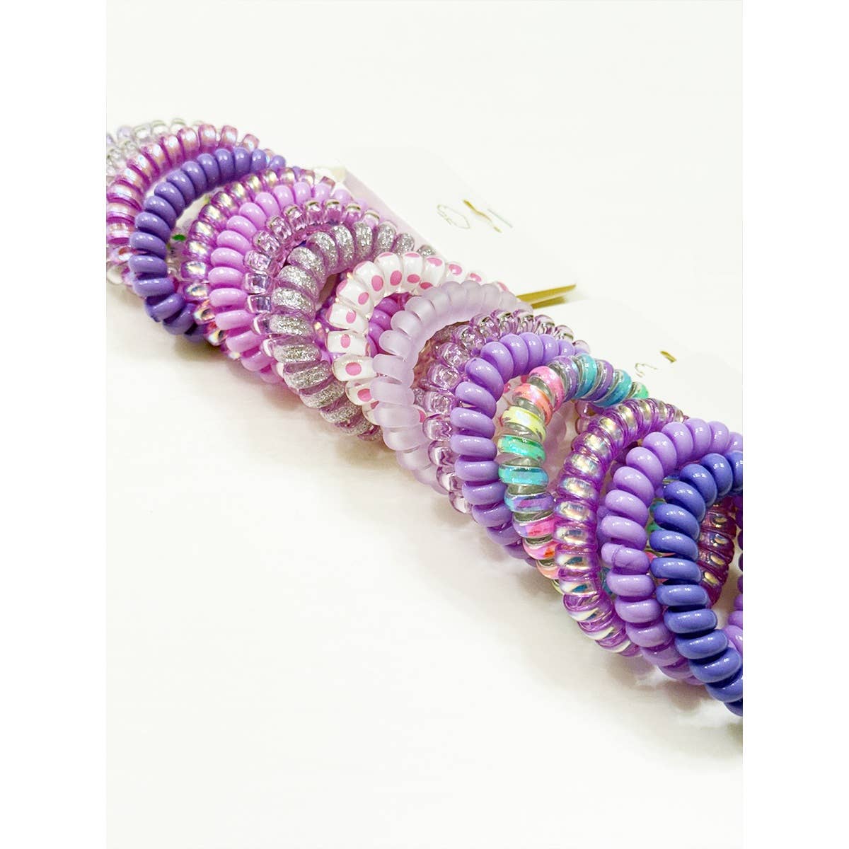 MIX COLOR Lavender Shades Spiral Hair Ties for wholesale on Faire4