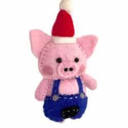 Cerdo de Navidad con sombrero para venta al por mayor de Santa and friends