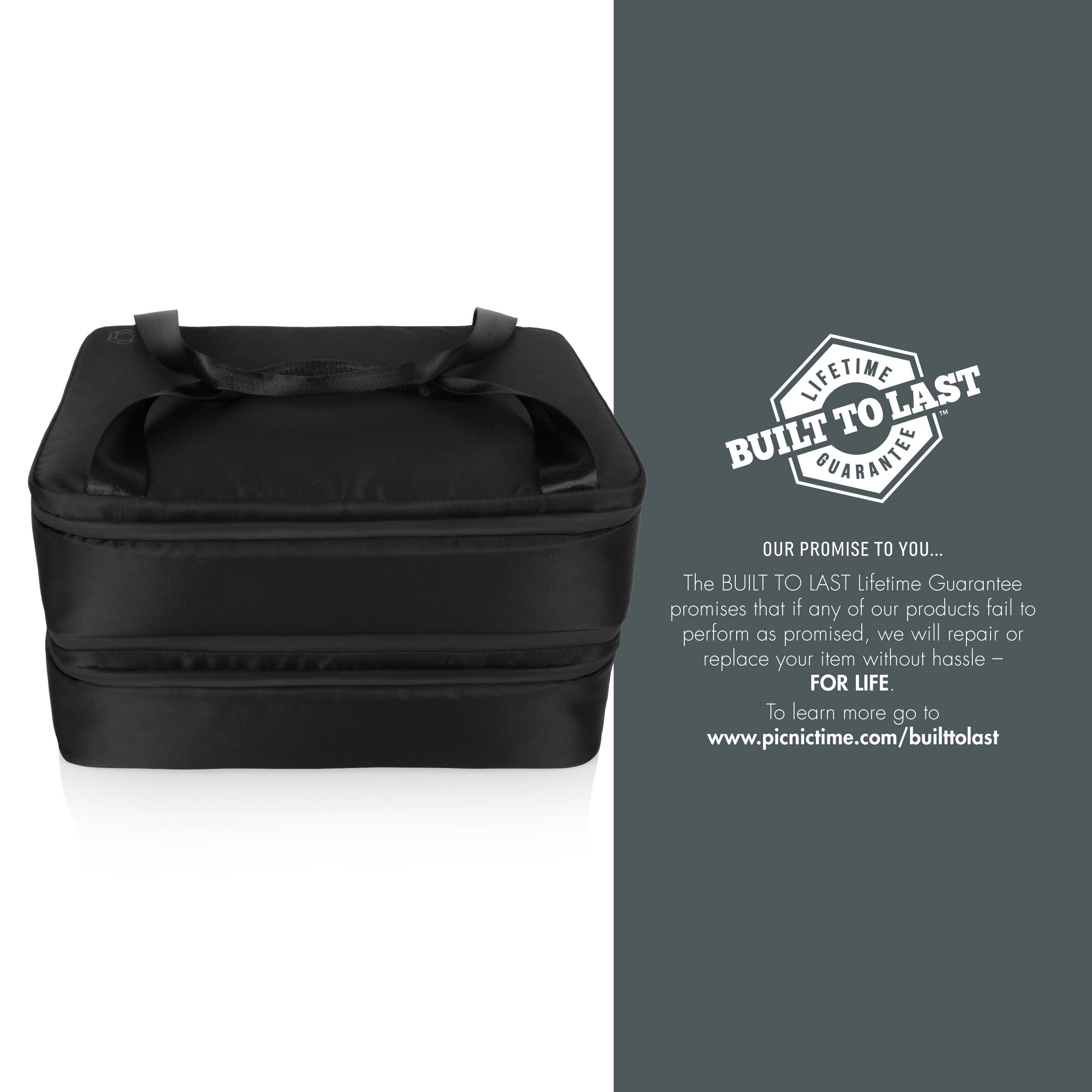 Picnic Time Family of Brands - Wholesale Cooler/Cooler Bag - Double Decker Casserole Tote, (Black)4