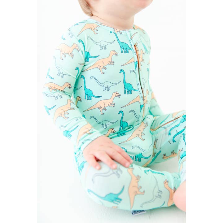 Dreamiere – wholesale Sleepsuit – Baby – Land Before Bedtime Dinosaur Baby Bamboo Pajamas Convertible Footie - Jurassic Jungle3