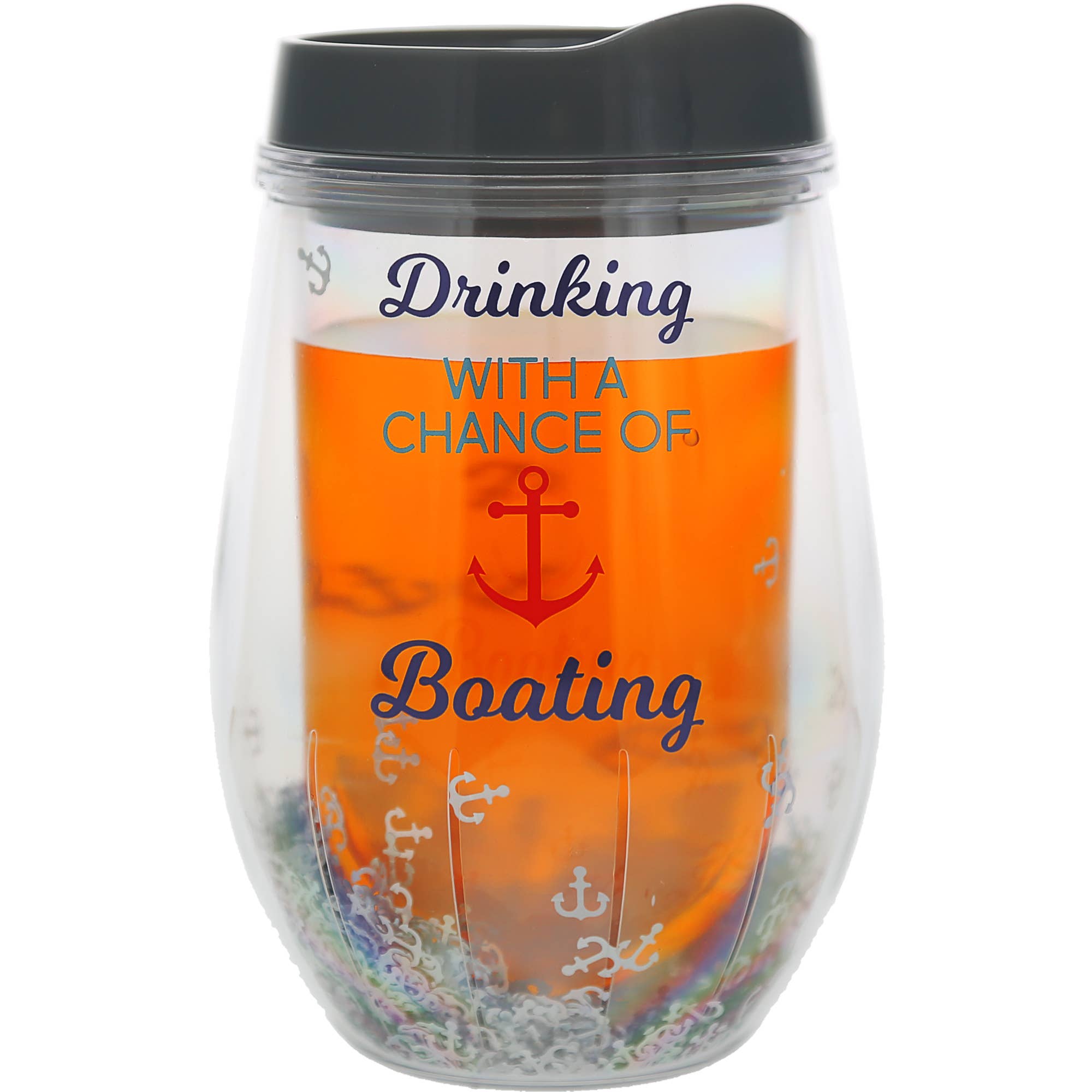 Pavilion - Wholesale Wine Glass - Boating - 12 oz Acrylic Stemless Wine Glass with Lid5