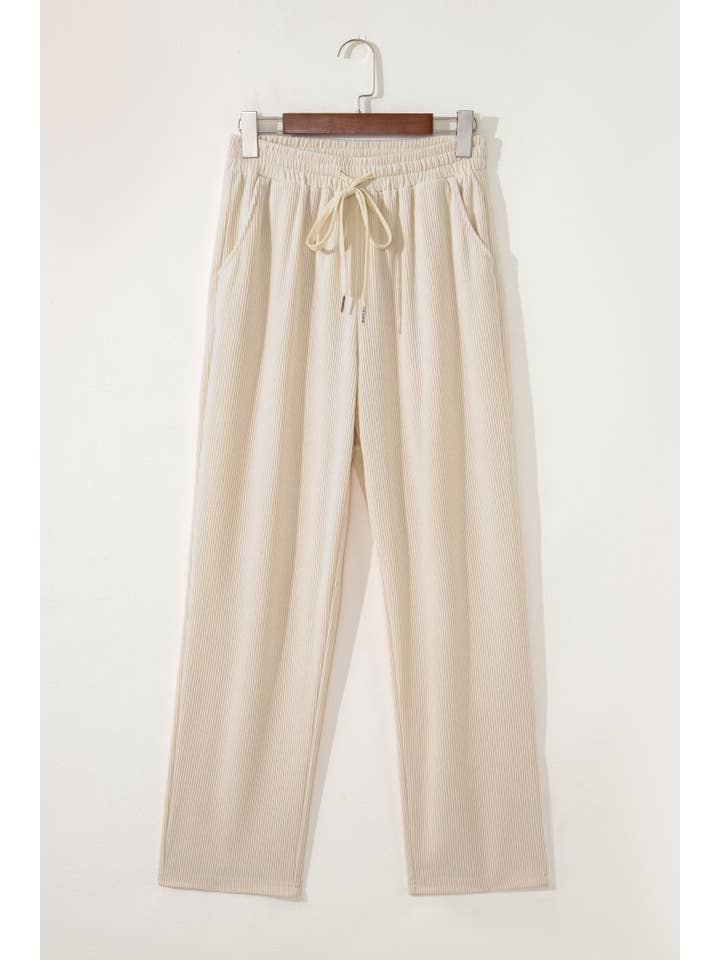 66DISCO - Wholesale Pants - Women's - 66 Drawstring Elastic Waist Casual Corduroy Pants (S-XL)8