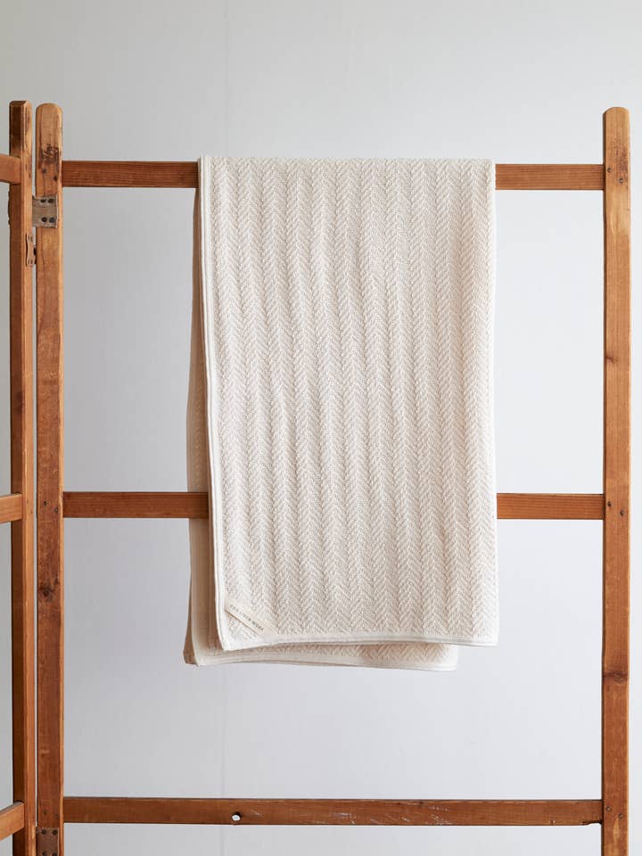 Toalla de algodón en forma de espiga (L) para venta al por mayor de Fog Linen Work