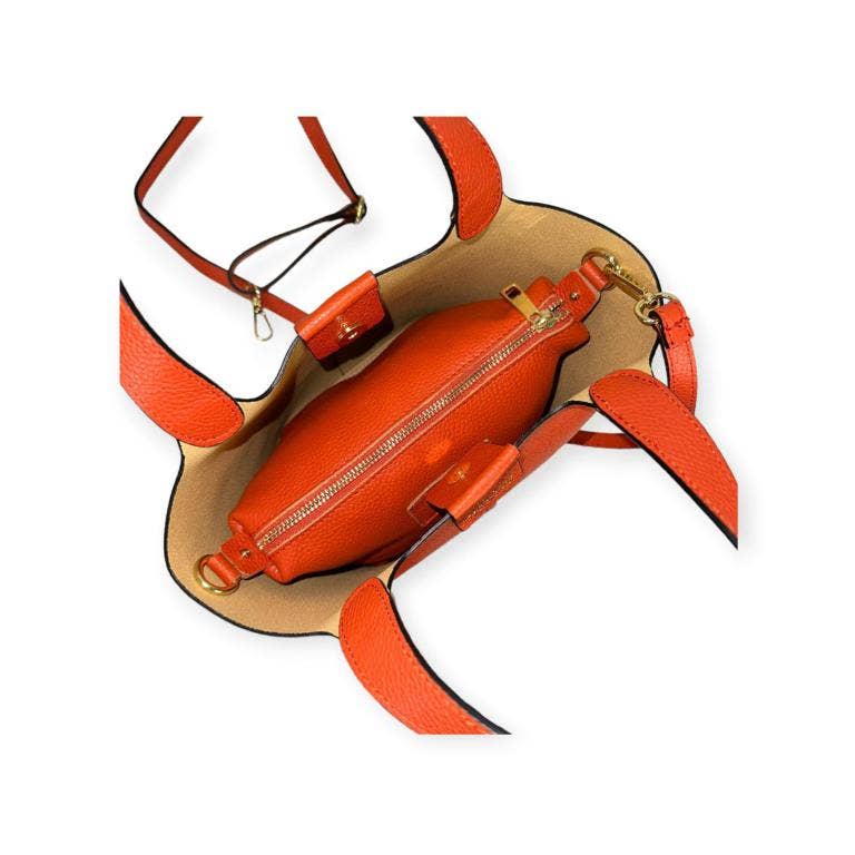 Chenson & Gorett - Vente Sac porté épaule – femme - Sac seau en cuir italien avec sac supplémentaire pour femme8