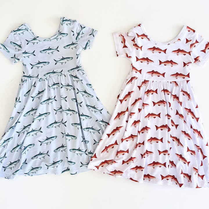 Redfish OR Tarpon Seaside Dresses (2T- 6Y) for wholesale by Brittany Hartt Designs