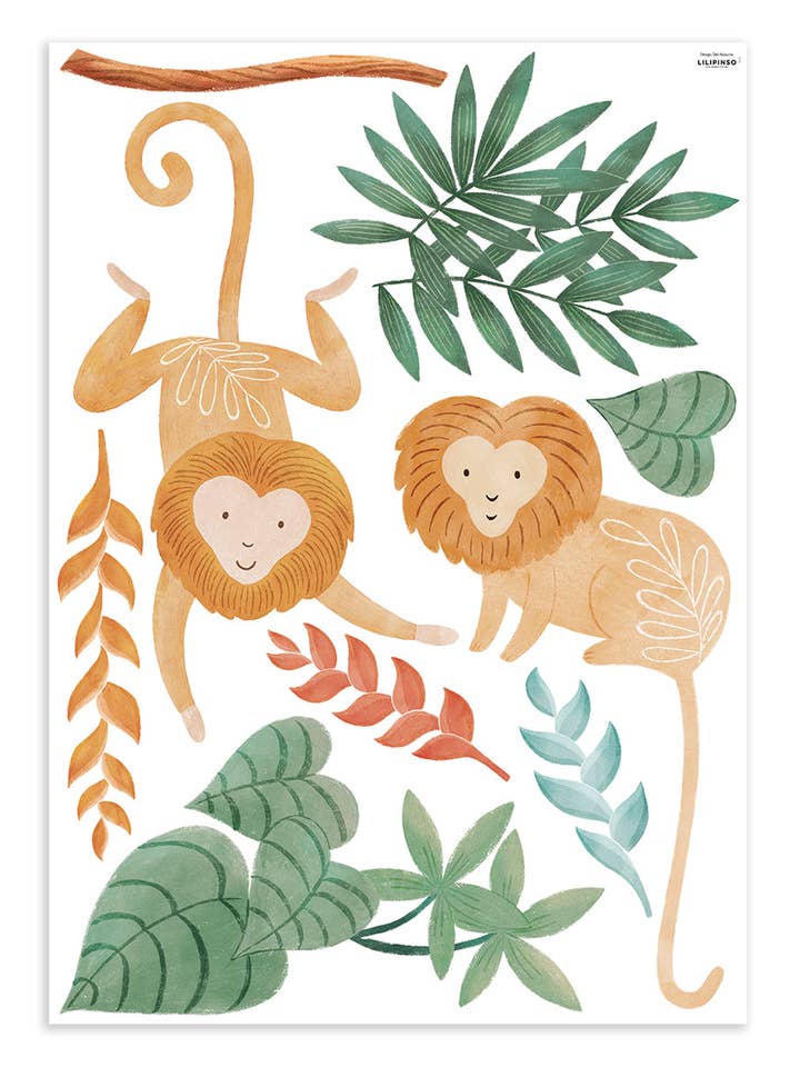 YATSUNI - Stickers muraux - Singes lions (S1560) for wholesale by LILIPINSO