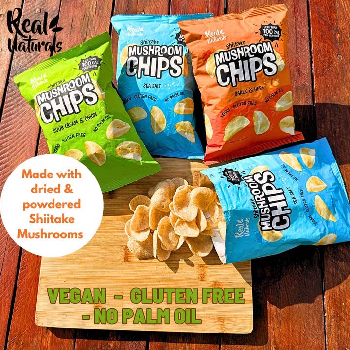 The Coconut Kitchen – wholesale Chips – Real Naturals Shiitake Mushroom Chips HAVSSALT 32g1