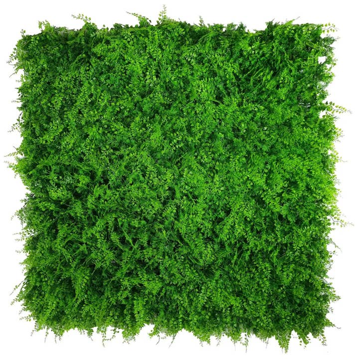 Lush Fern Artificial Green Wall 40" x 40" 11SQ FT Commercial Grade UV Resistant for wholesale by Designer Plants