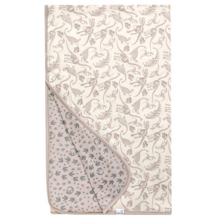 Three-Layer Jumbo Quilt - Jurassic Park Fossils for wholesale by Copper Pearl