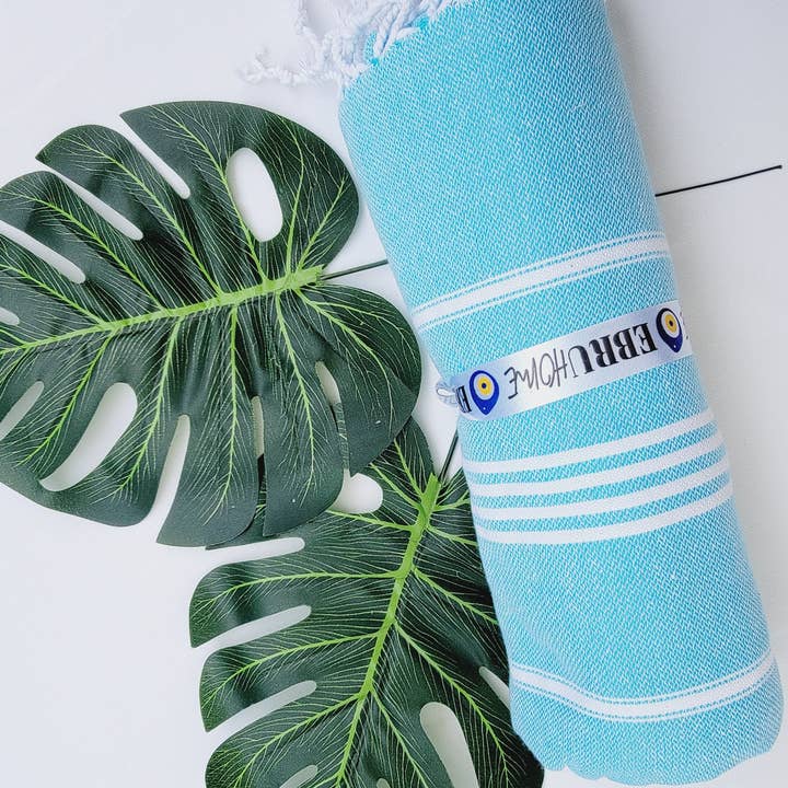 EBRU Home - Wholesale Beach towel - 10 Beach Towel set, Assorted sand free Towel, Cabana Stripe18