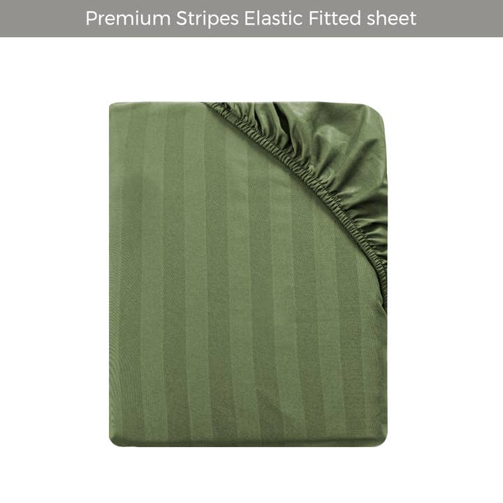 Cotton Passion - Wholesale Fitted Sheet - Satin Stripe Deep Pocket Fitted Sheets Deep Up to 25cm10