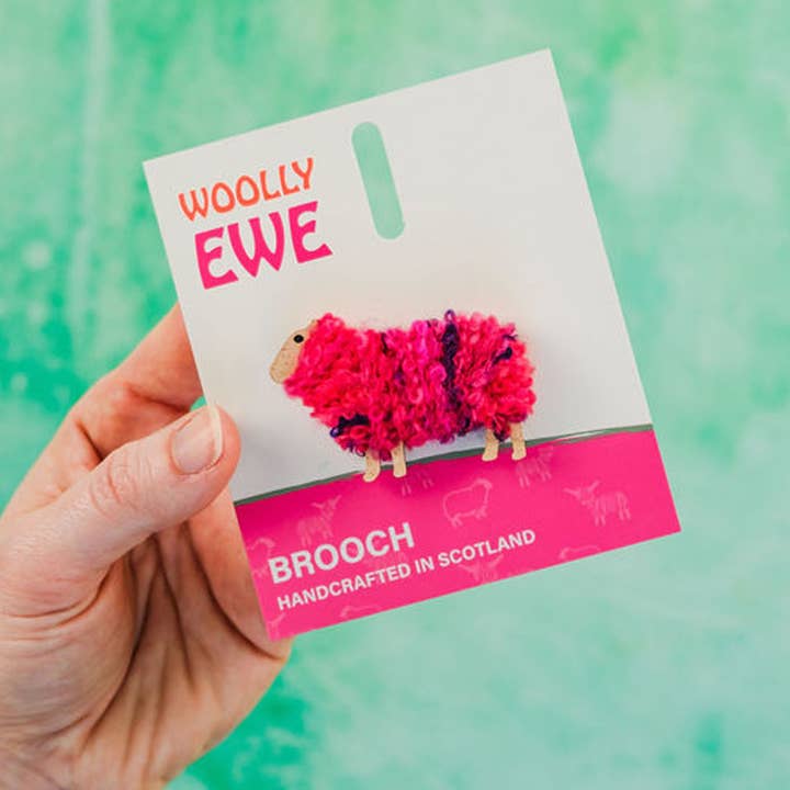 Hairy Coo - Wholesale Brooch - Woolly Ewe Brooch - Handmade in Scotland