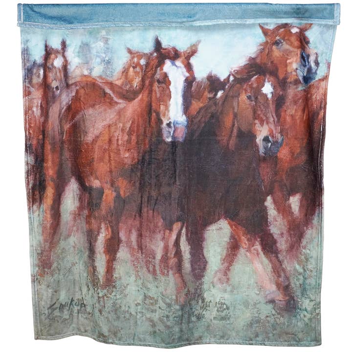 Running Horses Throw for wholesale by Primitives by Kathy