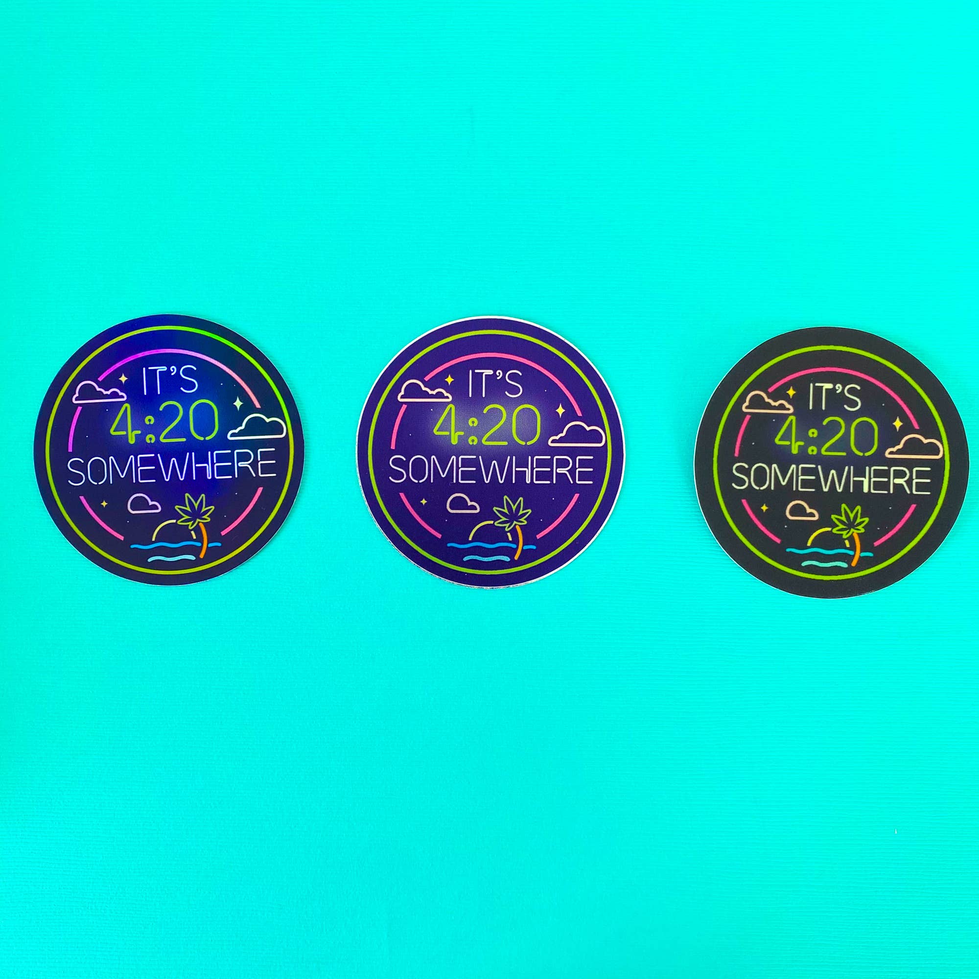 Chelzart - Wholesale Sticker - It's 4:20 Somewhere Sticker | Gifts For Stoners |8