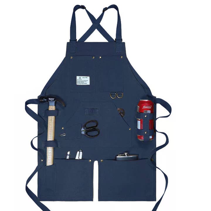 Heavy Duty Utility Apron Water Resistant - Navie Blue for wholesale by inVintage