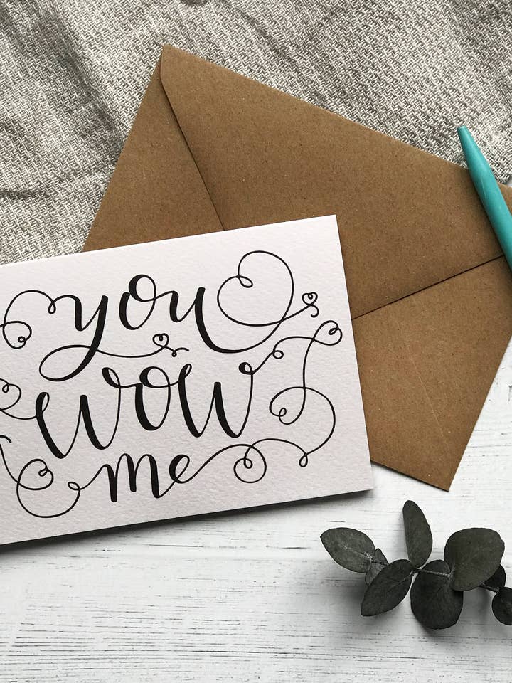 You Wow Me Card - Biglietto di anniversario - Biglietto di San Valentino per la vendita all'ingrosso da parte di Designbyting