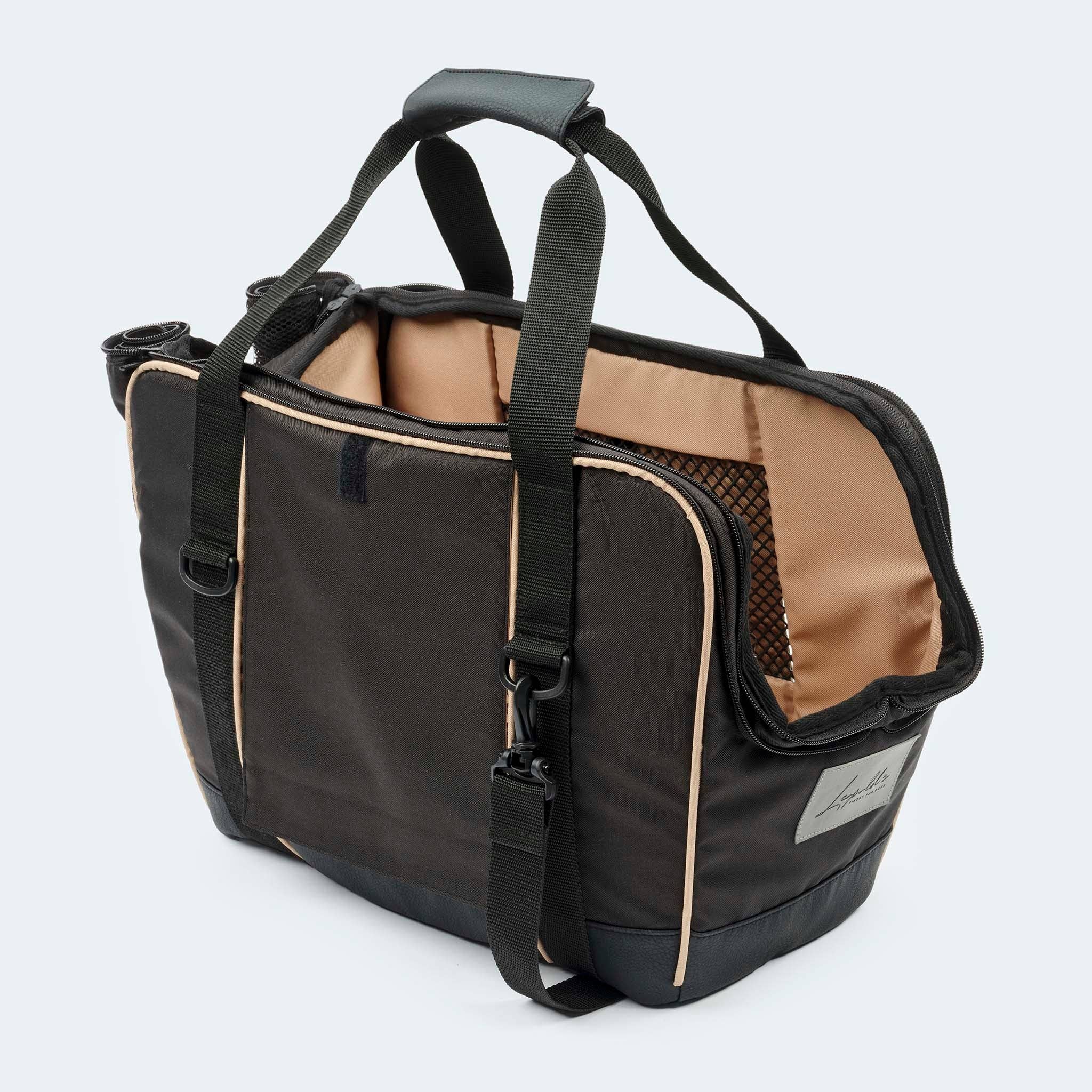 ​​Leopold's Finest for dogs - Vente Caisse de transport – chien - Sac de vélo noir pour chiens7