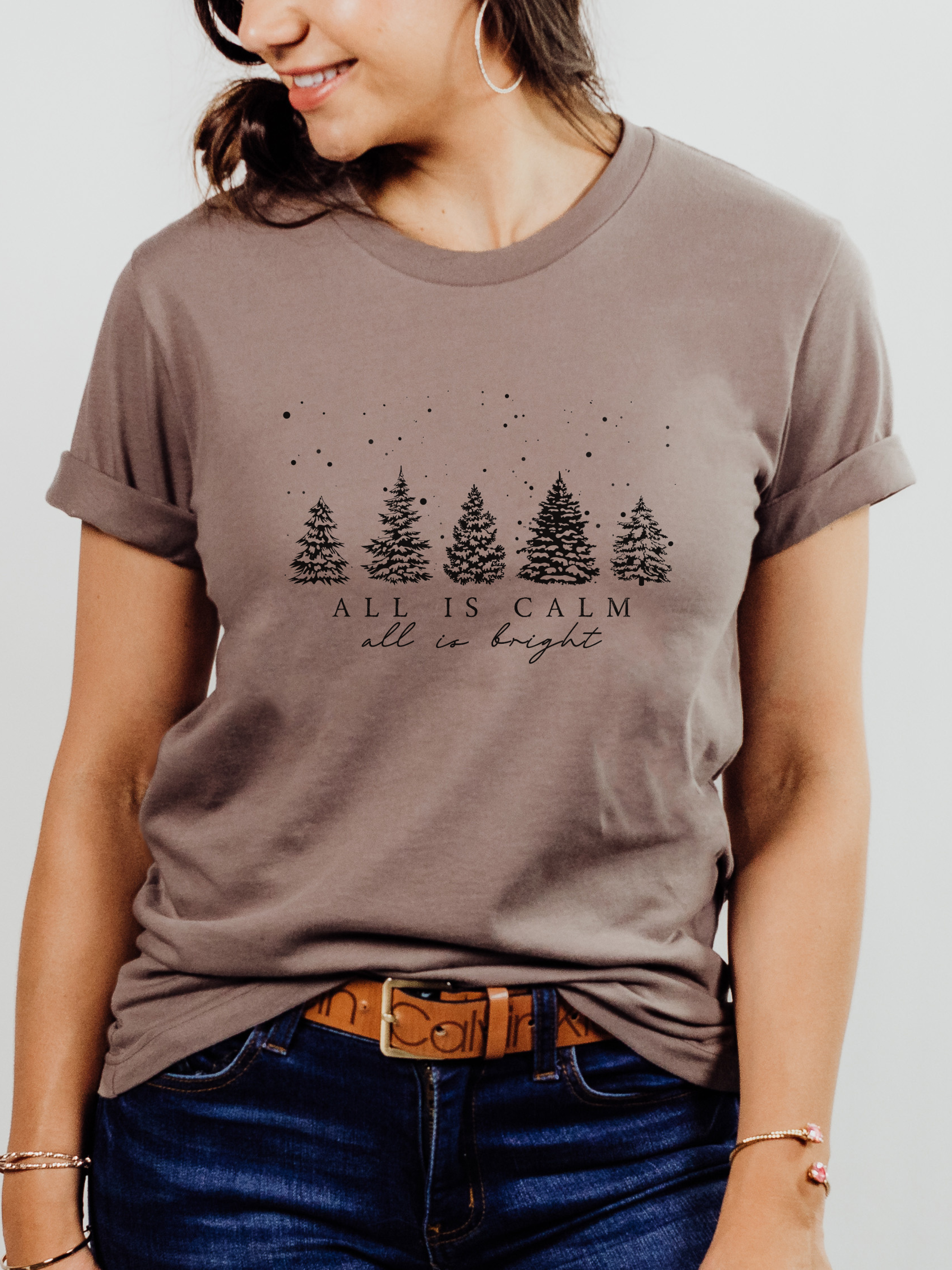 Scripted Pearl - Wholesale T-Shirt (Graphic) - Women's - Christian Tshirts, Christmas T Shirts, Silent Night28